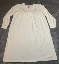 Betsy Lounge Sleepwear Nightgown Soft Yellow Embroidered Cottage Core Size L