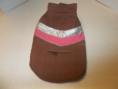 Size Small Old Navy Dog Supply Co Brown/Pink Puffer Coat Reflective - Image 1 of 4