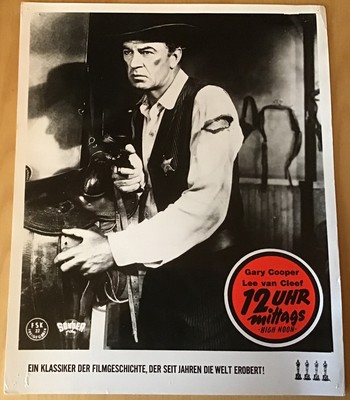 12 UHR MITTAGS Gary Cooper Portrait Lee van Cleef  Aushangfoto #22 HIGH NOON