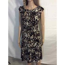 EnFocus Studio Leopard Print Midi Dress In Women size 6