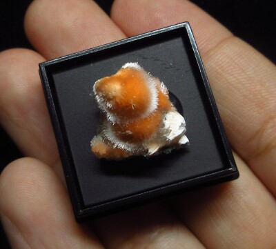 250_Mesolite on matrix mounted in display box (non-precious natural mineral)