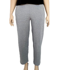 BNWT Eileen Fisher Organic Cotton Melange Crepe Lantern Pants Meteor Gray L 188