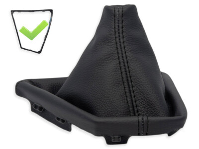 SCHALTMANSCHETTE FUR BMW F20 F21 2011-2019 SCHALTSACK LEDER SCHWARZ + RAHMEN