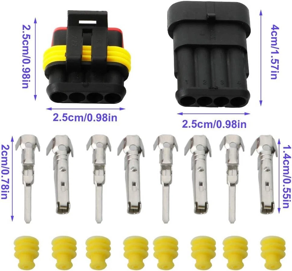 15 Kit Car Wire Connector, Waterproof Electrical Terminal, Plug for Auto Motorc - Image 4 of 4