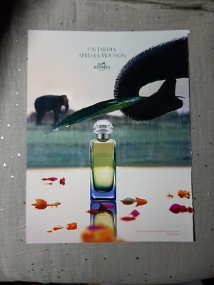 Werbepapier Parfum. Parfüm Ad Hermès Ein Garten nach dem Monsun von 2008