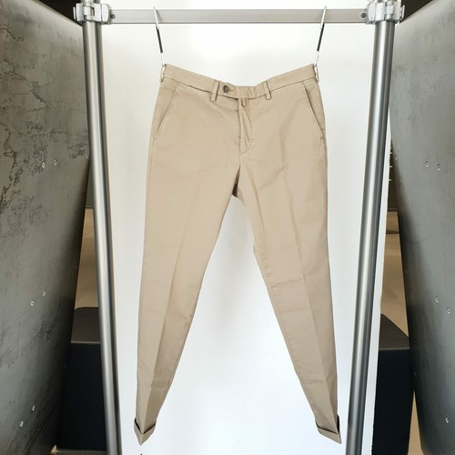 B SETTECENTO Pantaloni Uomo MH713-7022 Raso Sabbia 53 | eBay