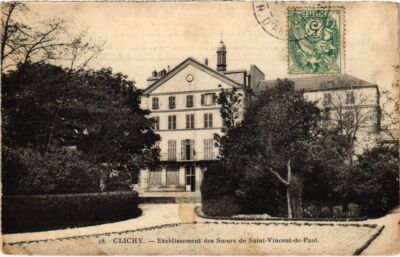 Old postcard CLICHY Establishment of Sisters of St-Vincent-de-Paul (1322992)