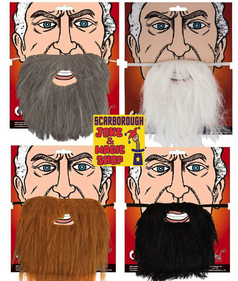 False Character Beard on Elastic ~ Wicked Costumes ~ 4 Colours Available!