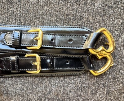 Vintage Hearts Moschino Black Leather Belt Sz 44/S | eBay
