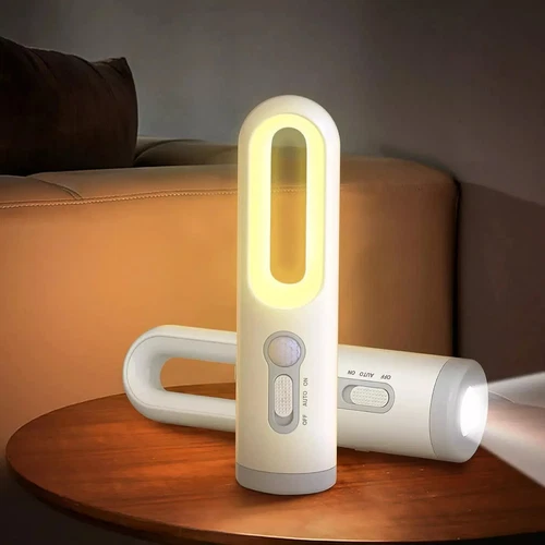 LED Night Light Reading Motion Sensor 2 in 1 Torch USB C Rechargeable Dusk Dawn - Picture 2 of 12