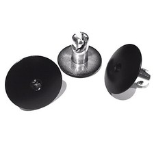 Black QTR Turn Hex DZUS Button Fasteners - 600 O/S Dome 50pk