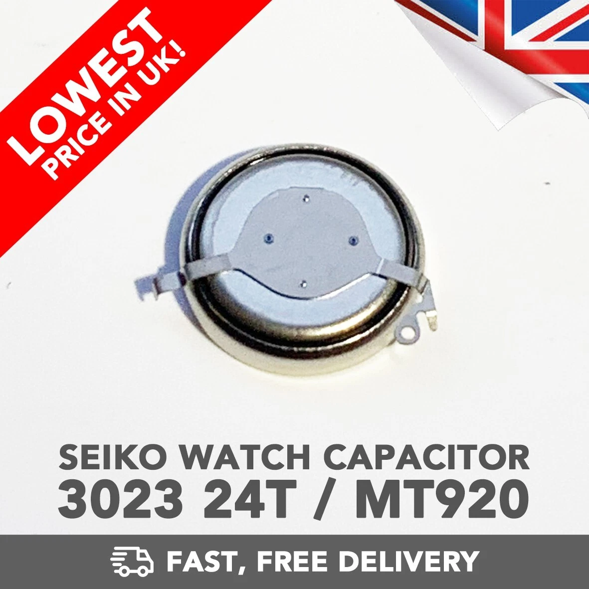 Seiko 3023 24T Capacitor Watch Battery for 62 7L22 YT57 New 2023 Stock UK