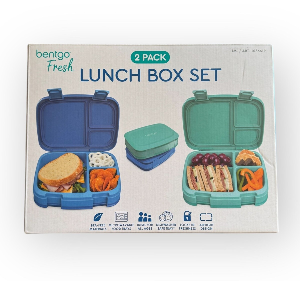弁当箱・水筒 bentgo Fresh 2 PACK LUNCH BOX SET Bentgo Fresh Lunch Box Set Containers (2-Pack) Blue / Teal | eBay
