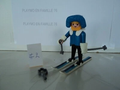 PLAYMOBIL vintage city exploration polaire homme skis bâtons set 3463 de 1986 #2 - Photo 1/4