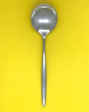 VILLEROY & BOCH TAO GLOSSY STAINLESS FLATWARE POINTED TIP ROUND SOUP SPOON 6-7/8