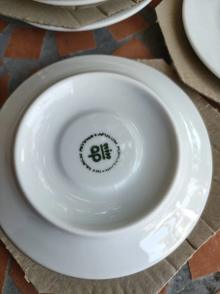 Lot 12 Sous Tasse A Café Apulum Porcelaine Neuf Dans Sont Carton D'origine - Photo 4/4