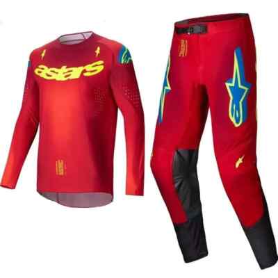 2025 Alpinestars SuperTech Motocross Racing Gear Set Jersey/Pants Combo MX Suit