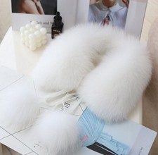 100 Real fox fur collar neck wrap /scarf women Neckerchief Collar Pompom