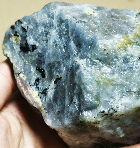 Nice Rainbow Green Flash Fire Moonstone Labradorite Spectrolite Raw Reiki Stone - Picture 5 of 12