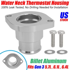 Billet Water Neck Thermostat Housing For Jeep / Dodge Challenger Charger Durango