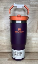 Stanley IceFlow Flip Straw Tumbler with Handle 30oz Plum Water Bottle