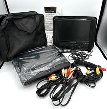 Insignia NS-DS9PDVD15 9  Dual Screen Portable DVD Players Linkable Tested CIB