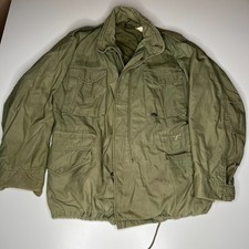 Vintage US Army M-65 Field Jacket Olive Drab Green Medium Regular Conmar Zipper