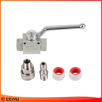 #ad Stainless Steel High Pressure Washer Ball Valve Kit for Power Washer Hose 3 8 In $36.99