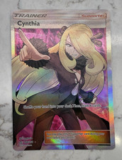 Pokémon TCG Card Cynthia 148/156 Ultra Prism Full Art Holo Ultra Rare EN MP