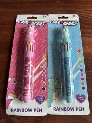 Care Bears 10 Color Rainbow Pens CHEER & BEDTIME BEAR Topper Retro NEW
