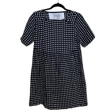 Ace & Jig Mini Dress Women’s Medium Black White Polka Dot Linen Cotton Boho Chic