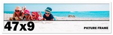 47x9 Frame White Wood Picture Photo Frame with UV Acrylic and Acid Free Backing