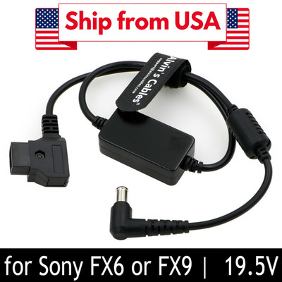 D-tap to 2.1mm DC 90° Power Cable for Sony FX6 FX9 Camera 19.5V Regulated 19.7''