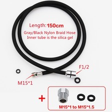 G1/2 Replacement Hose For Sink Kitchen Faucet With Pull-out Shower 150cm Length