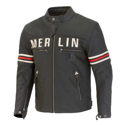 Merlin Revival D3O Motorcycle Leather Jacket (Black/Vintage | eBay