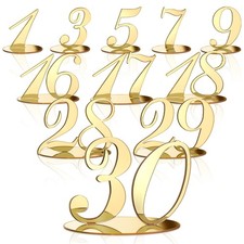 30 Pcs Table Numbers Gold Wedding Table Numbers for Reception Acrylic Banquets T