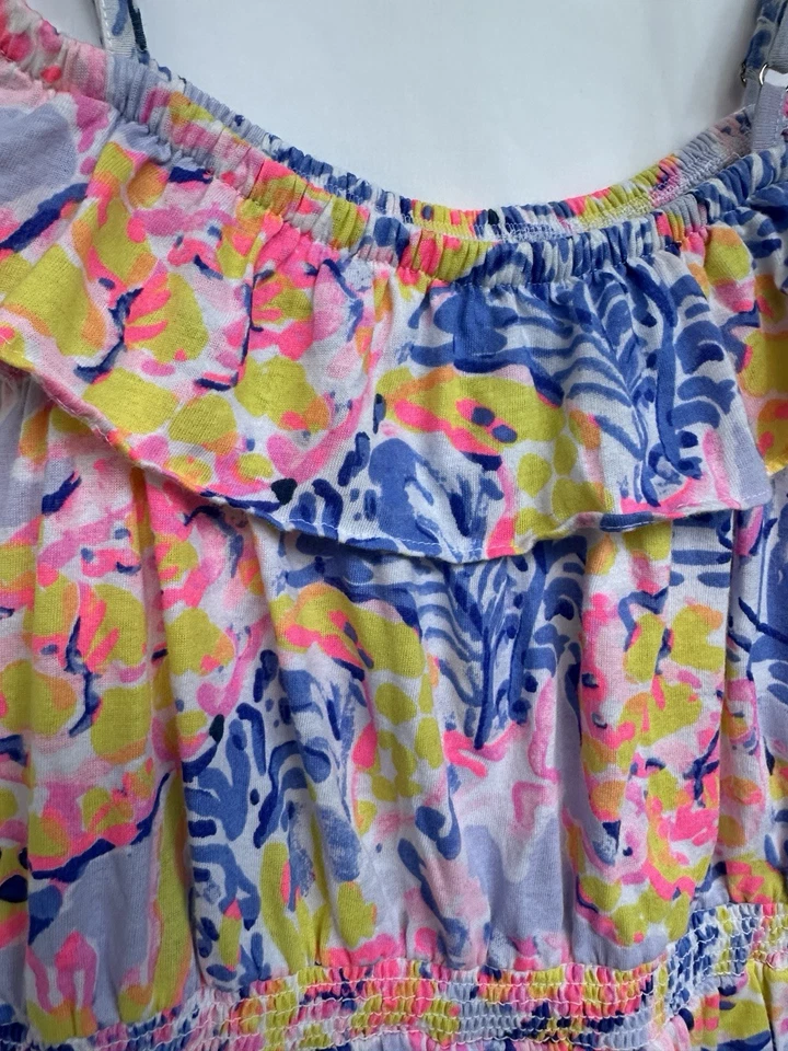 Camiseta sin mangas Lilly Pulitzer Girls M 6 - 7 Emoni Mameluco Lila Verbena + Fuera del hombro Foto 3 de 4
