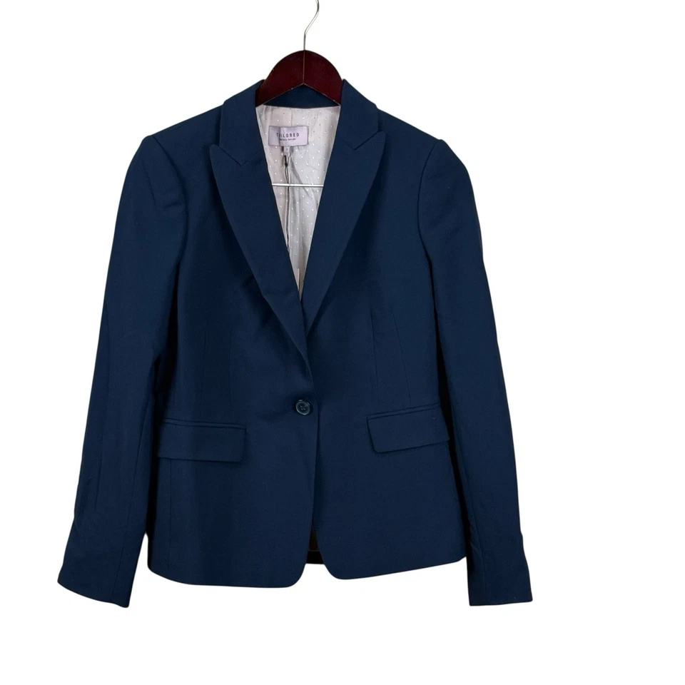 NWT Rebecca Taylor Tailored Clean Suiting Blazer Jacket Navy SZ 2 $395 Sample - Image 2 of 4