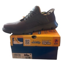 Skechers Garza Gervin Slip Ins Mens 10.5 Chocolate Hands Free Casual Shoes