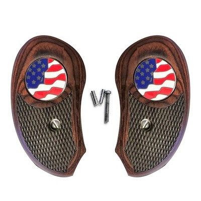 Bond Arms Derringer Grips Rosewood USA Flag Medallion Grips XL
