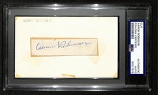 Aaron Robinson Signed/Auto Cut on 3x5 Index Card 1947 Yankees PSA/DNA 197005