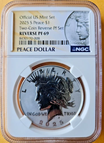 2025 S $1 Peace Reverse Silver Dollar NGC PF69