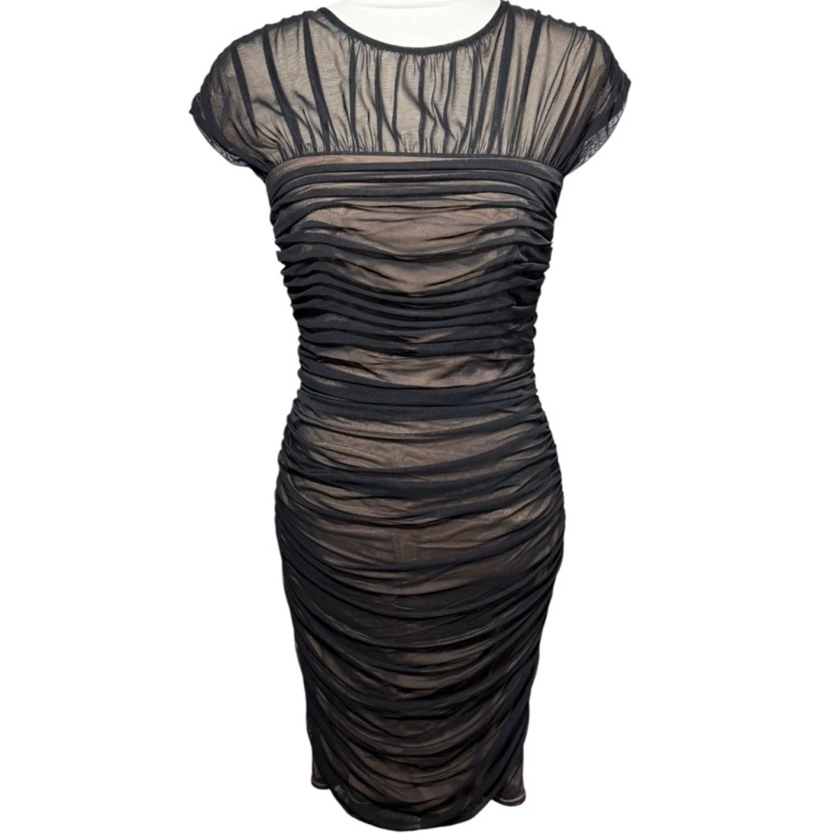 tadashi shoji mesh dress Tadashi Shoji Womens Special Occasion Full-Length Evening Dress Black