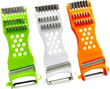 Aliotech 3PCS 5 in 1 handheld Plastic Multifunction Kitchen Peeler Grater Slicer