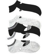 Womens ADIDAS Originals TREFOIL logo 6-pk NO-SHOW SOCKS 6 PAIRS CJ7666 NEW
