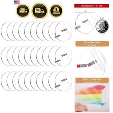 30 Pack 1.5 inch Acrylic Circle Blanks - Acrylic Discs Cut to Size Plexiglass...