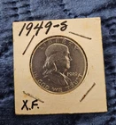 1949 Ben Franklin U.S. Half Dollar - XF Condition 0.9 Fine Silver, Phila. Mint