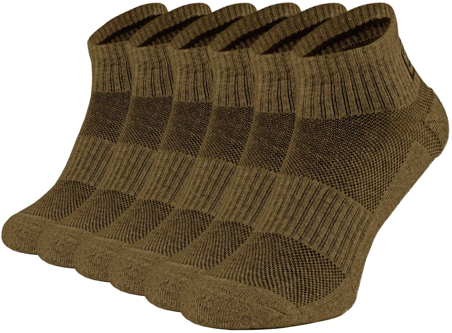 Running Cushion Ankle Low Cut Socks - Athletic Hiking Sport Workout (Coyote B...