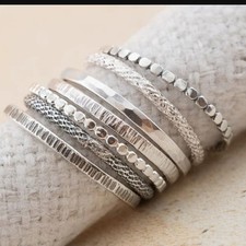Beautiful 925 Sterling Silver Stacking Ring Handmade Jewelry Gift For Her AB-77