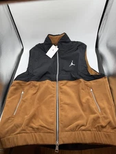 New Air Jordan Essentials Winter Vest Mens XXL Black & Brown